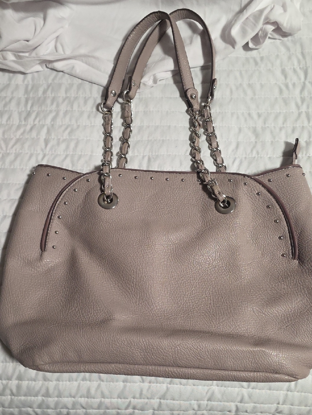 Women’s Chain-Handle Tote Bag in Light Mauve Jessica Simpson